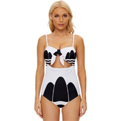 Gozo Malta Flag Knot Front One-piece Swimsuit by tony4urban