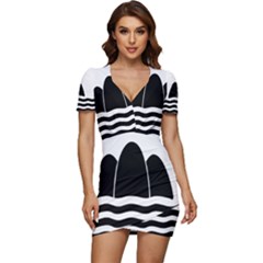 Gozo Malta Flag Low Cut Cap Sleeve Mini Dress by tony4urban