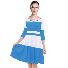 Lucerne Quarter Sleeve Waist Band Dress by tony4urban