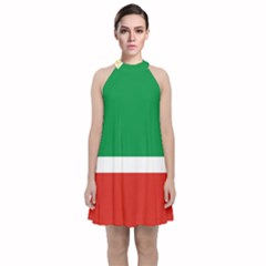 Chechen Republic Velvet Halter Neckline Dress 