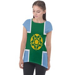 Derbyshire Flag Cap Sleeve High Low Top by tony4urban