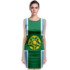 Derbyshire Flag Sleeveless Velvet Midi Dress by tony4urban