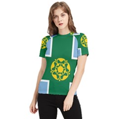 Derbyshire Flag Women s Short Sleeve Rash Guard by tony4urban