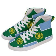 Derbyshire Flag Men s Hi-top Skate Sneakers by tony4urban