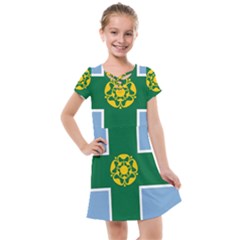 Derbyshire Flag Kids  Cross Web Dress by tony4urban