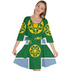 Derbyshire Flag Velour Kimono Dress by tony4urban