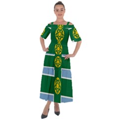 Derbyshire Flag Shoulder Straps Boho Maxi Dress  by tony4urban