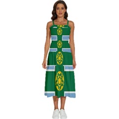 Derbyshire Flag Sleeveless Shoulder Straps Boho Dress by tony4urban