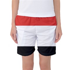 Kujawsko-pomorskie Flag Women s Basketball Shorts by tony4urban