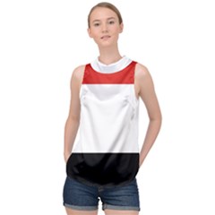 Kujawsko-pomorskie Flag High Neck Satin Top by tony4urban