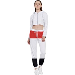 Kujawsko-pomorskie Flag Cropped Zip Up Lounge Set