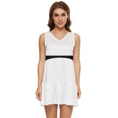 Kujawsko-pomorskie Flag Tiered Sleeveless Mini Dress by tony4urban