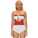 Kujawsko-pomorskie Flag Knot Front One-Piece Swimsuit View1