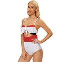 Kujawsko-pomorskie Flag Knot Front One-Piece Swimsuit View2