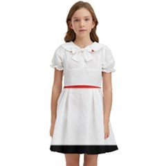 Kujawsko-pomorskie Flag Kids  Bow Tie Puff Sleeve Dress by tony4urban