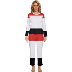 Kujawsko-pomorskie Flag Womens  Long Sleeve Lightweight Pajamas Set