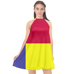 Kosicky Flag Halter Neckline Chiffon Dress  by tony4urban