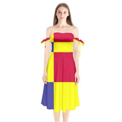 Kosicky Flag Shoulder Tie Bardot Midi Dress by tony4urban