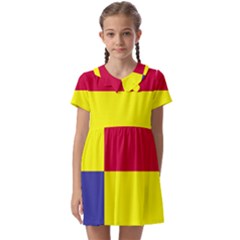 Kosicky Flag Kids  Asymmetric Collar Dress by tony4urban