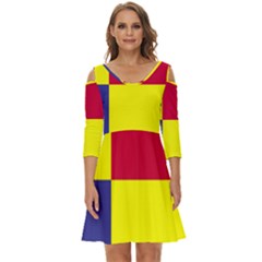 Kosicky Flag Shoulder Cut Out Zip Up Dress by tony4urban