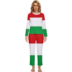 Hungary Womens  Long Sleeve Lightweight Pajamas Set