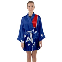 French Southern Territories Long Sleeve Satin Kimono by tony4urban