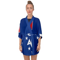 French Southern Territories Half Sleeve Chiffon Kimono by tony4urban