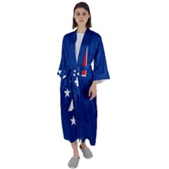 French Southern Territories Maxi Satin Kimono by tony4urban