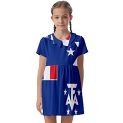 French Southern Territories Kids  Asymmetric Collar Dress by tony4urban