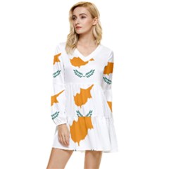 Cyprus Tiered Long Sleeve Mini Dress by tony4urban