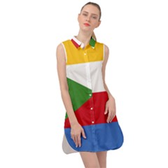 Comoros Sleeveless Shirt Dress by tony4urban