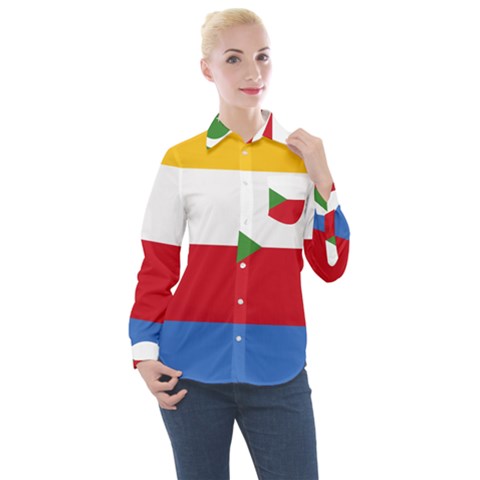 Comoros Women s Long Sleeve Pocket Shirt by tony4urban