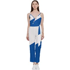 Bonaire V-neck Spaghetti Strap Tie Front Jumpsuit by tony4urban