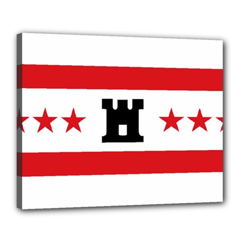 Drenthe Flag Canvas 20  X 16  (stretched) by tony4urban