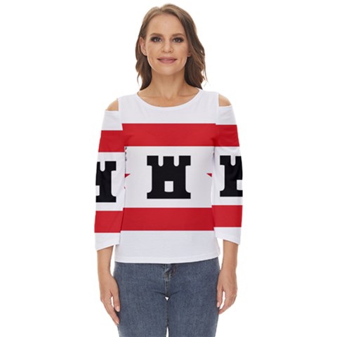 Drenthe Flag Cut Out Wide Sleeve Top by tony4urban