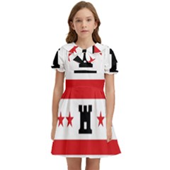 Drenthe Flag Kids  Bow Tie Puff Sleeve Dress by tony4urban