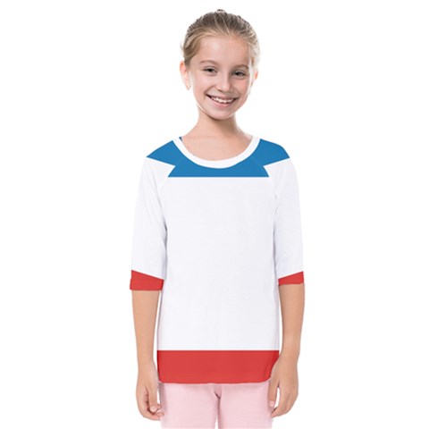 Crimea Flag Kids  Quarter Sleeve Raglan Tee by tony4urban