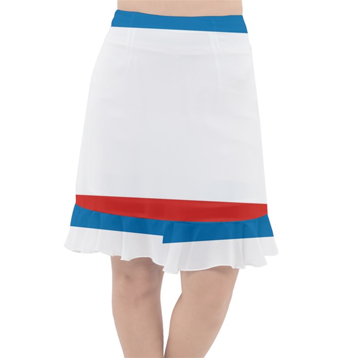 Crimea Flag Fishtail Chiffon Skirt