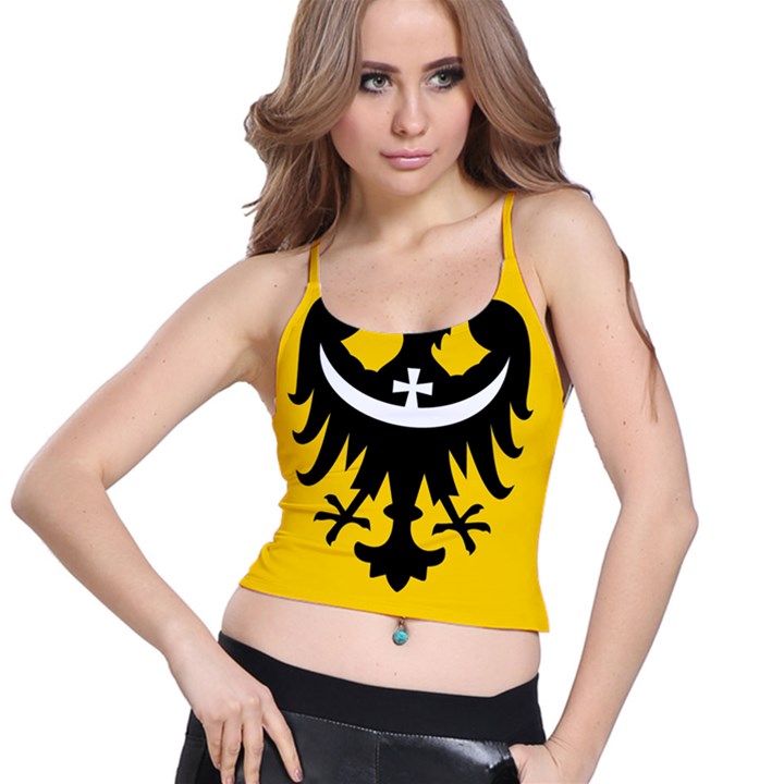 Dolnoslaskie Flag Spaghetti Strap Bra Top