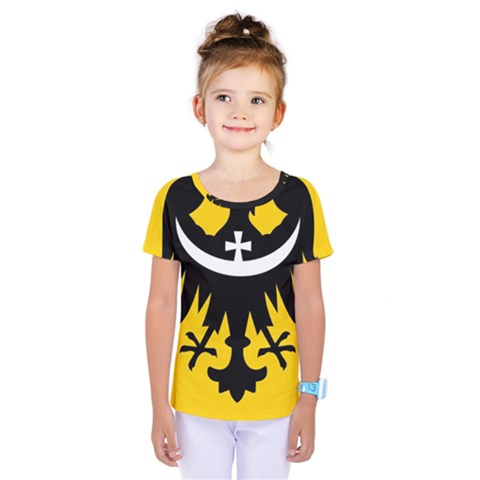 Dolnoslaskie Flag Kids  One Piece Tee by tony4urban