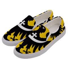 Dolnoslaskie Flag Men s Canvas Slip Ons by tony4urban