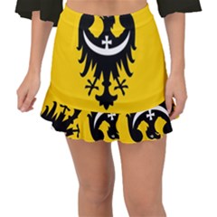 Dolnoslaskie Flag Fishtail Mini Chiffon Skirt by tony4urban