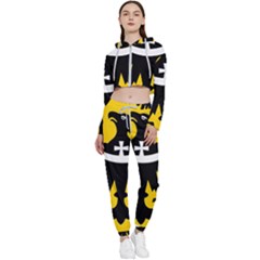 Dolnoslaskie Flag Cropped Zip Up Lounge Set