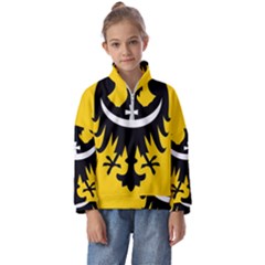 Dolnoslaskie Flag Kids  Half Zip Hoodie by tony4urban