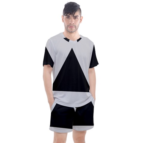 Magnitogorsk City Flag Men s Mesh Tee And Shorts Set by tony4urban