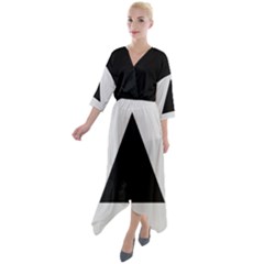 Magnitogorsk City Flag Quarter Sleeve Wrap Front Maxi Dress by tony4urban