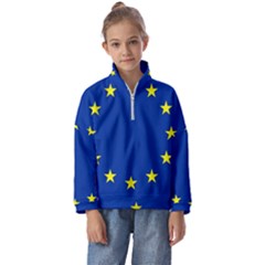 Europe Kids  Half Zip Hoodie by tony4urban