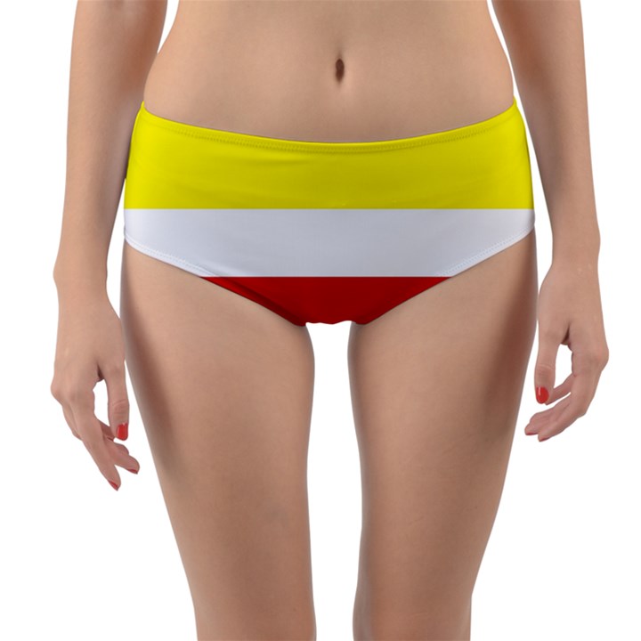 Lubuskie Flag Reversible Mid-Waist Bikini Bottoms