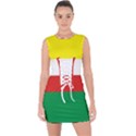 Lubuskie Flag Lace Up Front Bodycon Dress View1