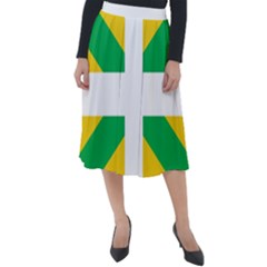 Halaka Flag Classic Velour Midi Skirt  by tony4urban